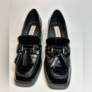 ANTONIO MELANI Shiny Black Loafers with Tassels